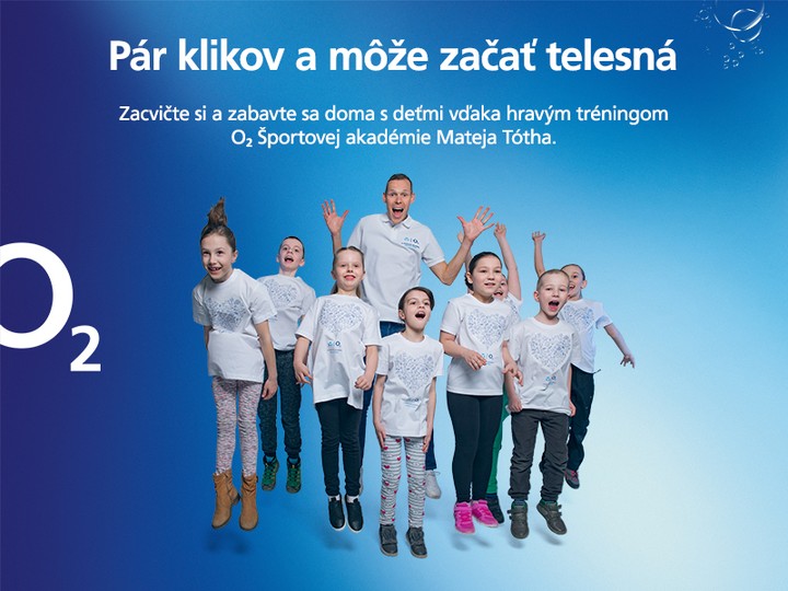 O2 Športová akadémia Mateja Tótha spúšťa Telesnú na doma. Zacvičte si spolu s vašimi deťmi